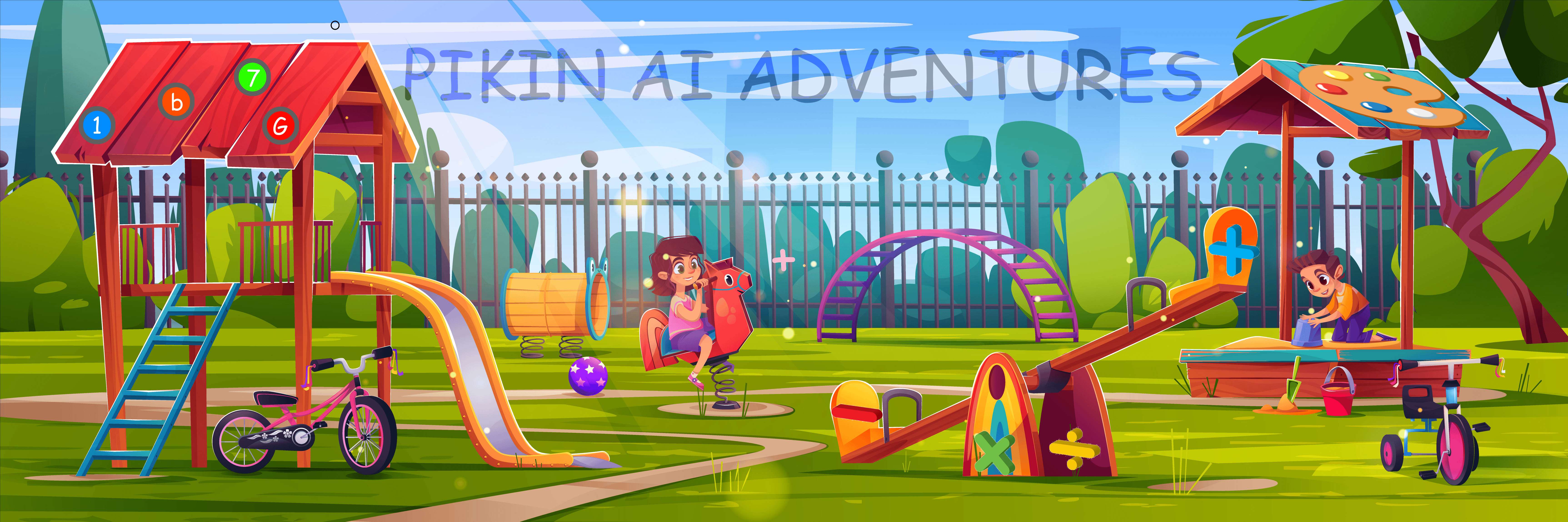 Children exploring creative activities on PikinAI's platform.